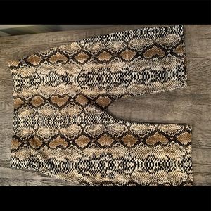 Snake skin biker shorts